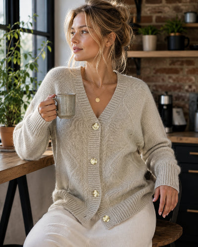 Women's Knit Cardigan for Autumn Winter Layering