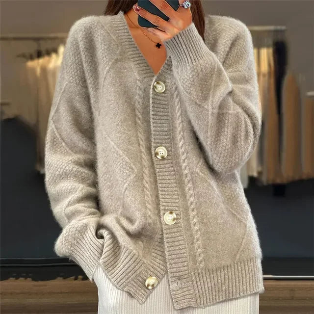 Women's Knit Cardigan for Autumn Winter Layering