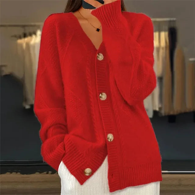 Women's Knit Cardigan for Autumn Winter Layering