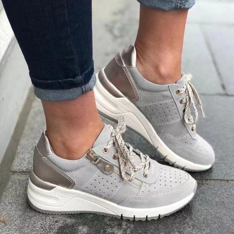 Women's Lace-Up Sneakers for Everyday Seasonal Wear