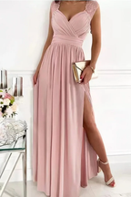 Women's Lace Dress with Back Opening Romantic Evening Elegant