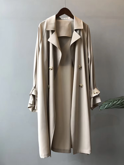 Women's Long Coat for Transitional Weather and Outings