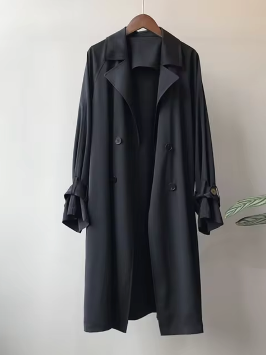 Women's Long Coat for Transitional Weather and Outings