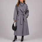 Women's Long Double Breasted Trench Coat Autumn Winter