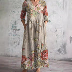 Women's Long Dress for Leisure and Transitional Occasions