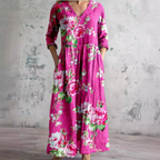Women's Long Dress for Leisure and Transitional Occasions
