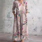 Women's Long Dress for Leisure and Transitional Occasions
