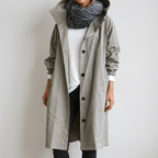Women's Long Hooded Coat for Autumn Spring Wear