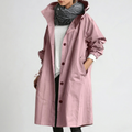 Women's Long Hooded Coat for Autumn Spring Wear
