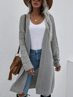 Women's Longline Knit Cardigan for Layered Autumn Outfits