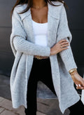 Women's Longline Knit Open-Front Cardigan for Layered Autumn