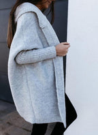 Women's Longline Knit Open-Front Cardigan for Layered Autumn