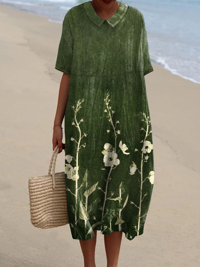 Women's Midi Dress with Floral Print