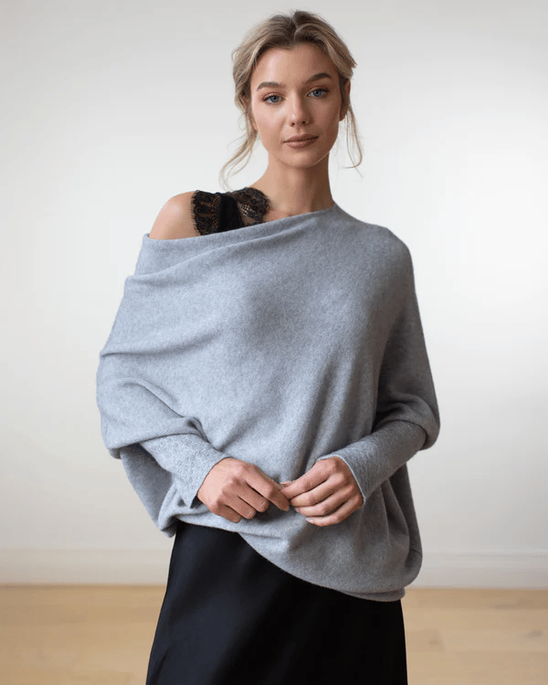 Women's Off Shoulder Knit Sweater for Autumn Wear