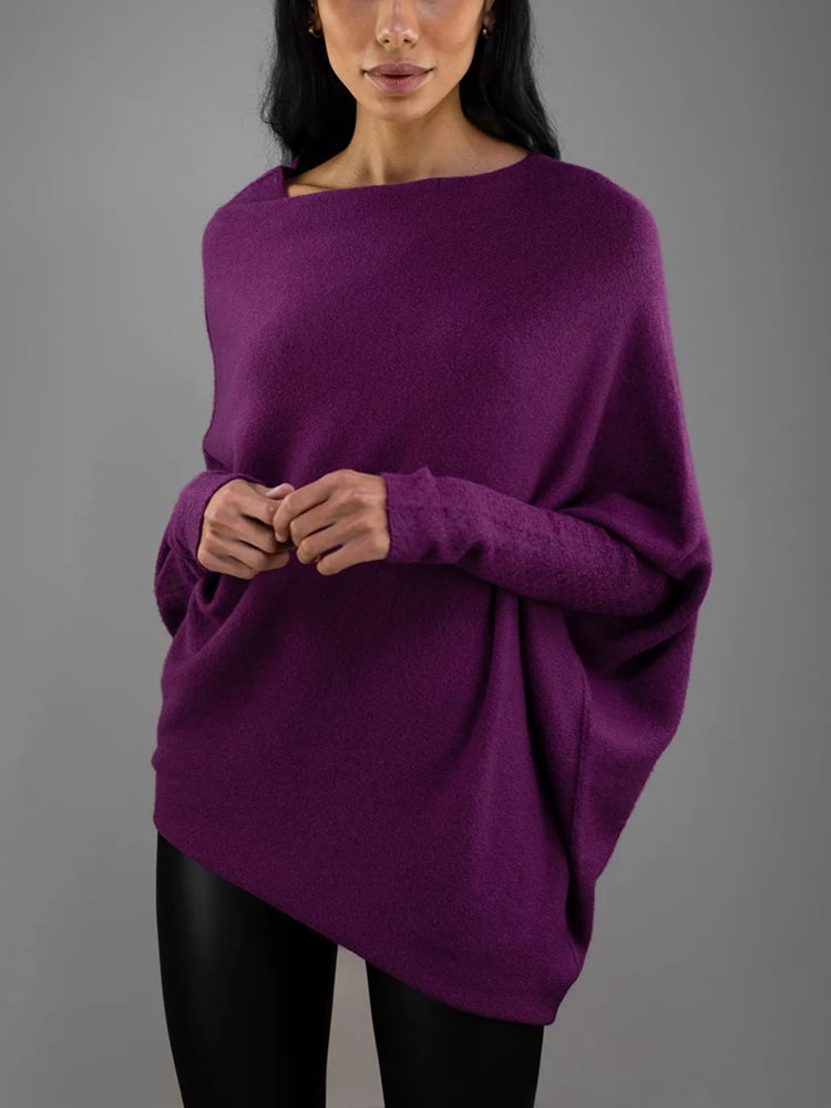 Women's Off Shoulder Knit Sweater for Autumn Wear