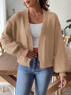 Women's Open Front Knit Cardigan for Autumn Winter Wear