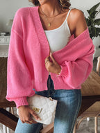 Women's Open Front Knit Cardigan for Autumn Winter Wear