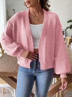 Women's Open Front Knit Cardigan for Autumn Winter Wear