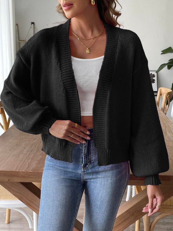 Women's Open Front Knit Cardigan for Autumn Winter Wear