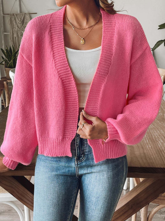 Women's Open Front Knit Cardigan for Autumn Winter Wear