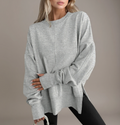 Women's Oversized Crew Neck Sweatshirt for Autumn Winter Wear