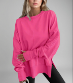 Women's Oversized Crew Neck Sweatshirt for Autumn Winter Wear