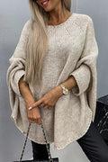Women's Oversized Knit Poncho Sweater for Relaxed Everyday Wear