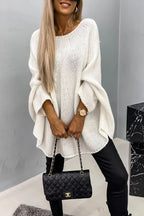 Women's Oversized Knit Poncho Sweater for Relaxed Everyday Wear