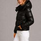 Women's Padded Jacket with Hood for Cold Days