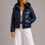 Women's Padded Jacket with Hood for Cold Days