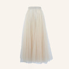 Women's Pleated Maxi Skirt for Autumn Winter Wear