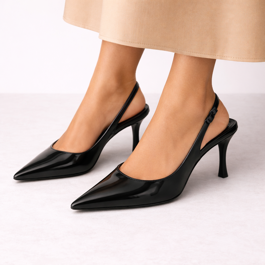 Women's Pointed Slingback Heels for Spring Summer Occasions