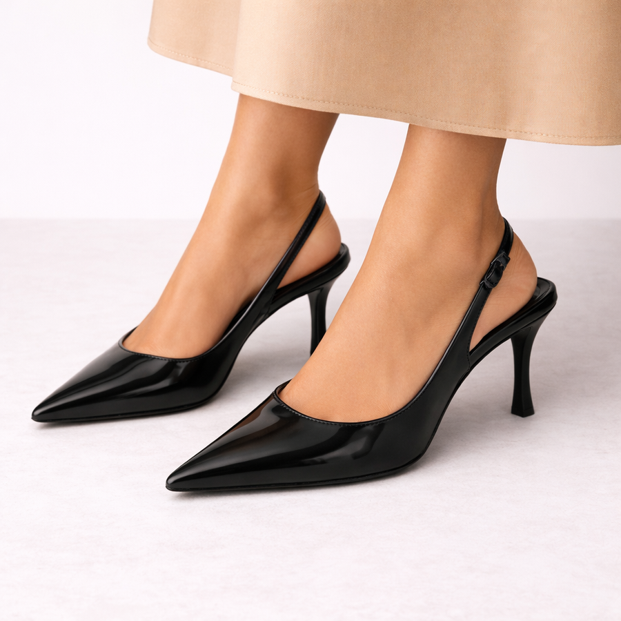 Women's Pointed Slingback Heels for Spring Summer Occasions