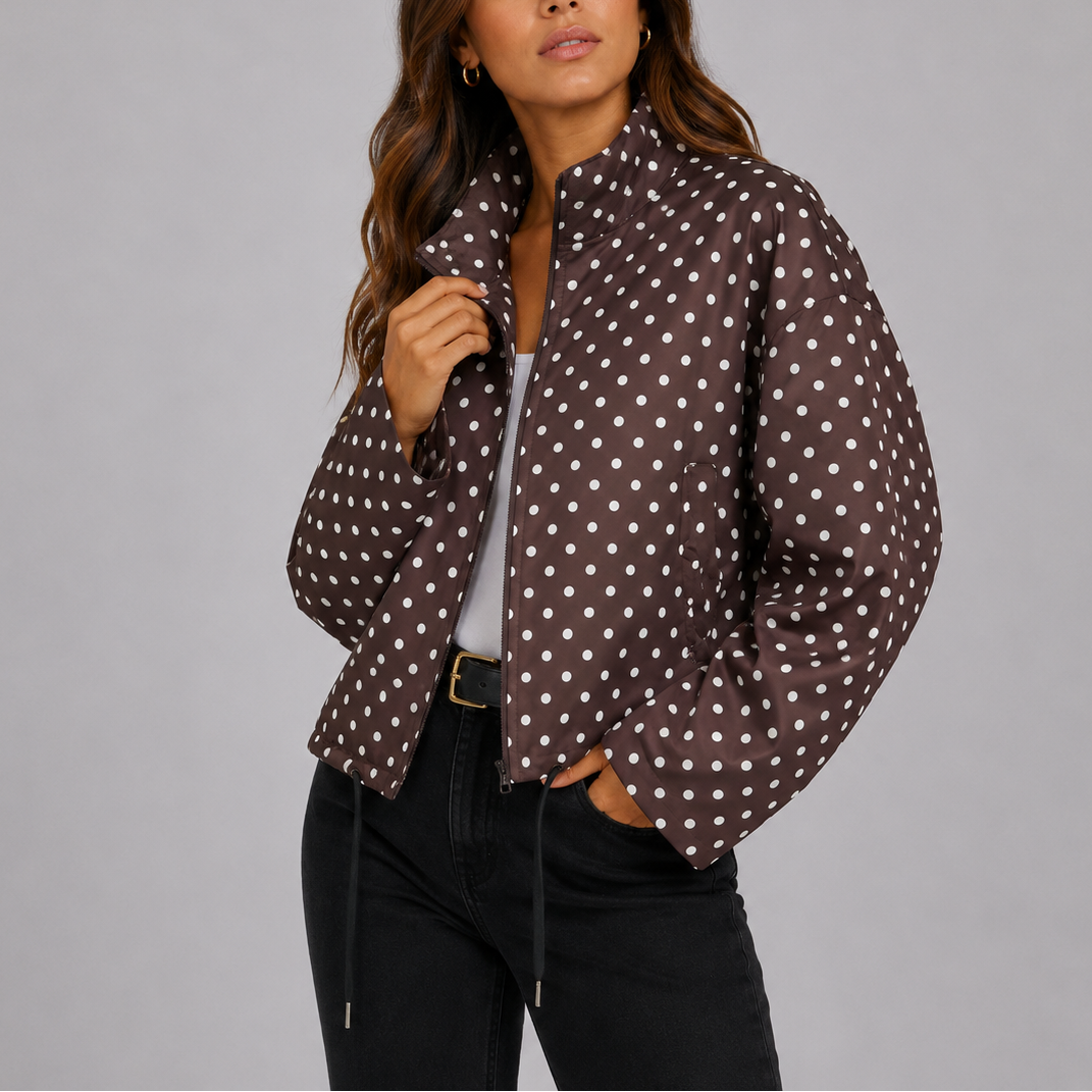 Women's Printed Jacket for Spring Autumn Everyday Wear
