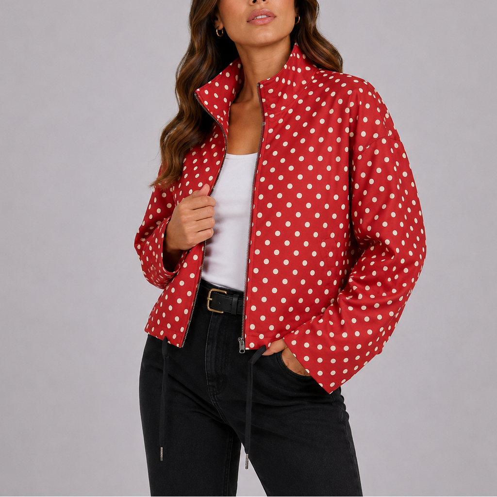Women's Printed Jacket for Spring Autumn Everyday Wear