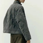 Women's Quilted Jacket with High Collar Autumn Wear