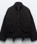 Women's Quilted Jacket with High Collar Autumn Wear