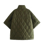 Women's Quilted Oversized Poncho Jacket for Cooler Days