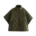 Women's Quilted Oversized Poncho Jacket for Cooler Days