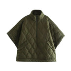 Women's Quilted Oversized Poncho Jacket for Cooler Days