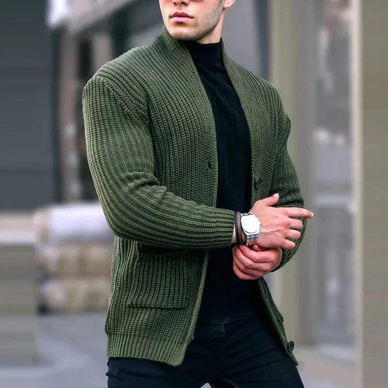 Women's Ribbed Knit Button Front Long Cardigan Sweater
