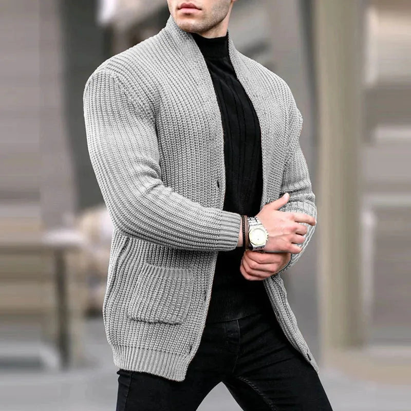 Women's Ribbed Knit Button Front Long Cardigan Sweater