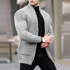 Women's Ribbed Knit Button Front Long Cardigan Sweater