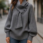 Women's Shawl Collar Knit Sweater for Winter Wear