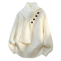 Women's Shawl Collar Knit Sweater for Winter Wear