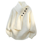 Women's Shawl Collar Knit Sweater for Winter Wear