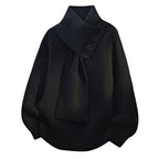 Women's Shawl Collar Knit Sweater for Winter Wear