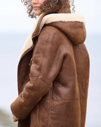 Women's Shearling Style Coat for Cold Weather Wear