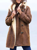 Women's Shearling Style Coat for Cold Weather Wear