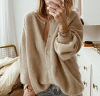 Women's Soft Knit Button Front Cardigan for Autumn